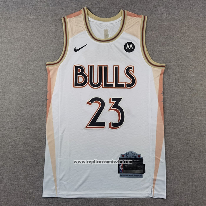Camiseta Chicago Bulls Michael Jordan #23 Ciudad 2024-25 Blanco